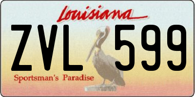 LA license plate ZVL599