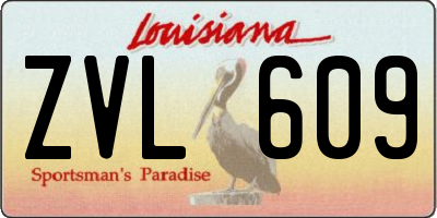 LA license plate ZVL609