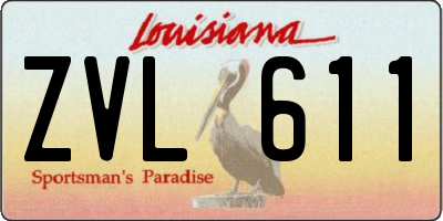 LA license plate ZVL611