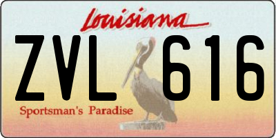 LA license plate ZVL616