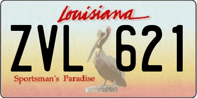 LA license plate ZVL621