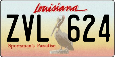 LA license plate ZVL624