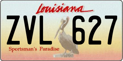 LA license plate ZVL627