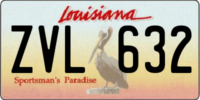 LA license plate ZVL632