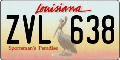 LA license plate ZVL638