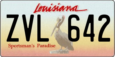 LA license plate ZVL642