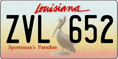 LA license plate ZVL652