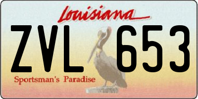 LA license plate ZVL653