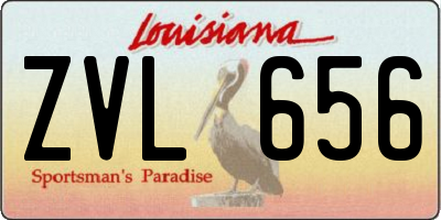 LA license plate ZVL656