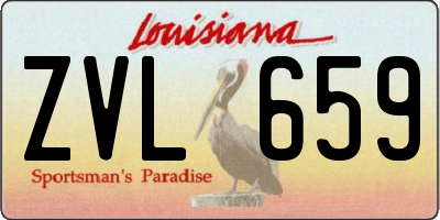 LA license plate ZVL659