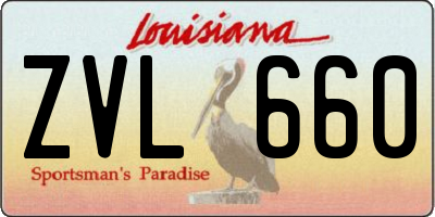 LA license plate ZVL660
