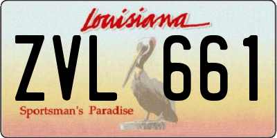 LA license plate ZVL661