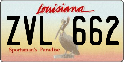 LA license plate ZVL662