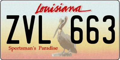 LA license plate ZVL663