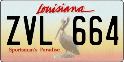 LA license plate ZVL664