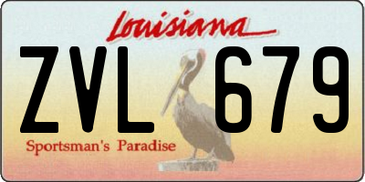 LA license plate ZVL679