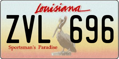 LA license plate ZVL696