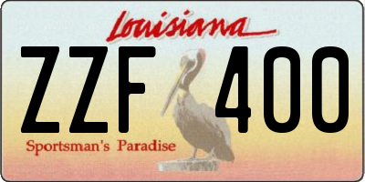 LA license plate ZZF400
