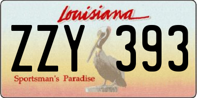 LA license plate ZZY393