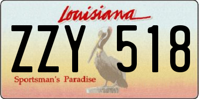 LA license plate ZZY518