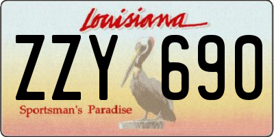 LA license plate ZZY690