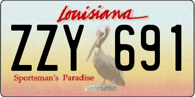 LA license plate ZZY691