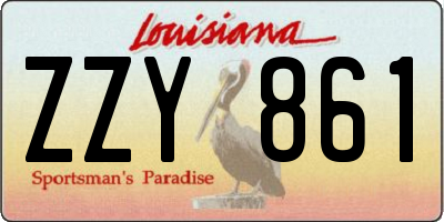 LA license plate ZZY861