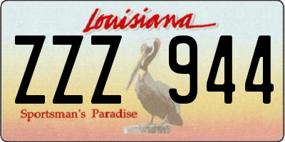 LA license plate ZZZ944