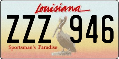 LA license plate ZZZ946