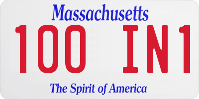 MA license plate 100IN1