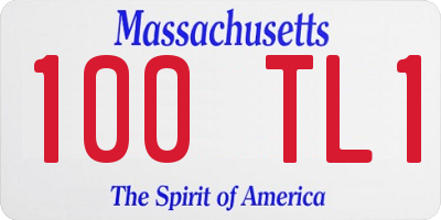 MA license plate 100TL1