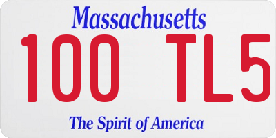 MA license plate 100TL5