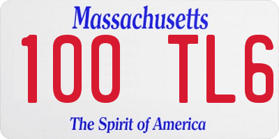 MA license plate 100TL6
