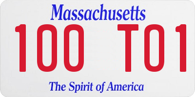 MA license plate 100TO1