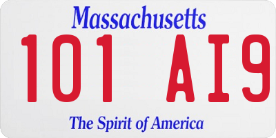 MA license plate 101AI9