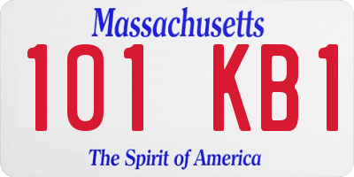 MA license plate 101KB1