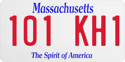 MA license plate 101KH1