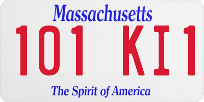 MA license plate 101KI1