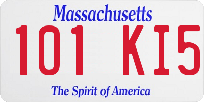 MA license plate 101KI5