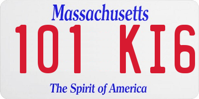 MA license plate 101KI6