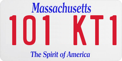 MA license plate 101KT1