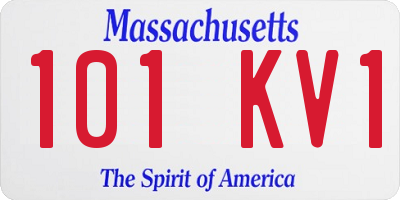 MA license plate 101KV1