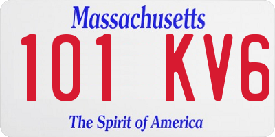 MA license plate 101KV6