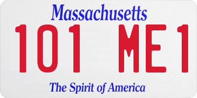 MA license plate 101ME1