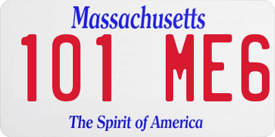 MA license plate 101ME6