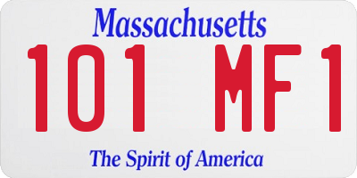 MA license plate 101MF1