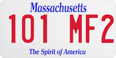 MA license plate 101MF2