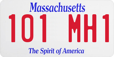 MA license plate 101MH1