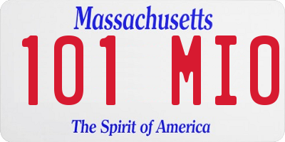 MA license plate 101MI0