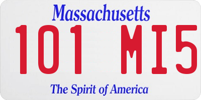 MA license plate 101MI5